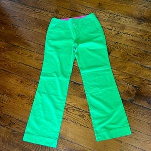 Lilly Pulitzer Main Line Fit cotton wide leg trousers. Size 4. Super cute!